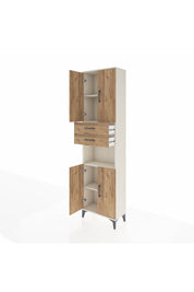 Arges Dolap 4 Raflı 2 Çekmeceli 4 Kapaklı 60x30x221 Aytaşı-Çam