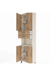 Arges Dolap 4 Raflı 2 Çekmeceli 4 Kapaklı 60x30x221 Aytaşı-Çam