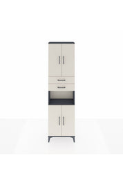 Arges Dolap 4 Raflı 2 Çekmeceli 4 Kapaklı 60x30x221 Antrasit-Aytaşı