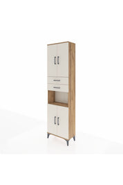 Arges Dolap 4 Raflı 2 Çekmeceli 4 Kapaklı 60x30x221 Çam-Aytaşı