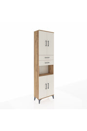 Arges Dolap 4 Raflı 2 Çekmeceli 4 Kapaklı 60x30x221 Çam-Aytaşı