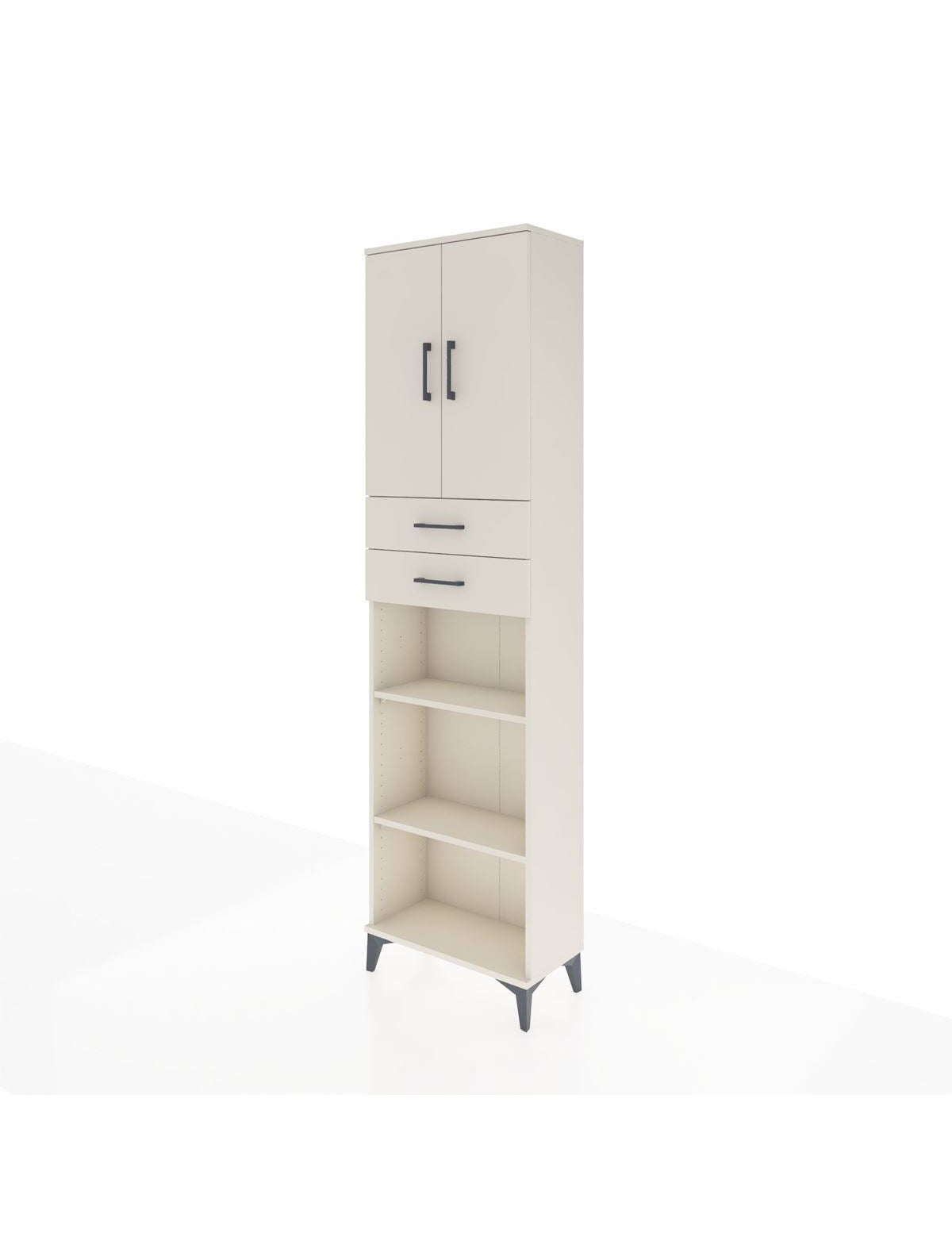 Arges Dolap 4 Raflı 2 Çekmeceli 2 Kapaklı 60x30x221 - S29M245V1A