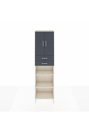 Arges Dolap 4 Raflı 2 Çekmeceli 2 Kapaklı 60x30x221 Aytaşı-Antrasit