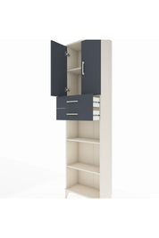 Arges Dolap 4 Raflı 2 Çekmeceli 2 Kapaklı 60x30x221 Aytaşı-Antrasit