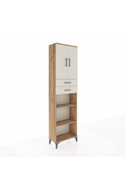 Arges Dolap 4 Raflı 2 Çekmeceli 2 Kapaklı 60x30x221 Çam-Aytaşı