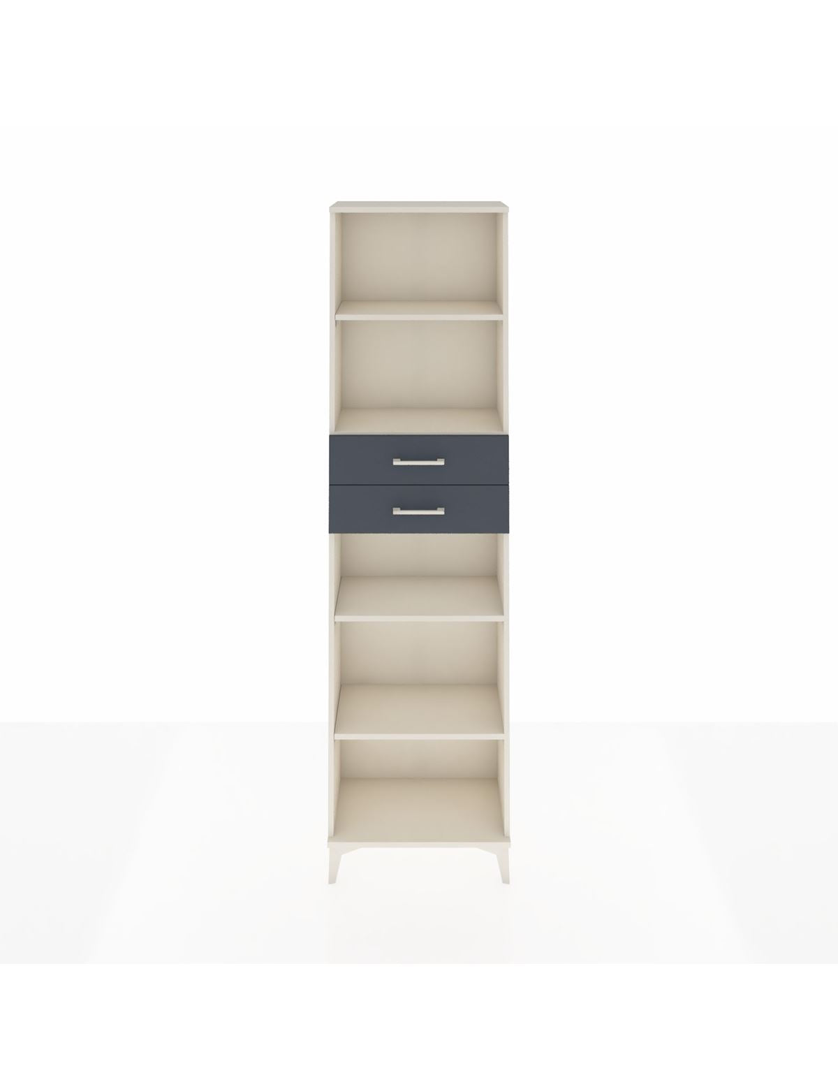 Arges Dolap 4 Raflı 2 Çekmeceli 60x30x221 Aytaşı-Antrasit