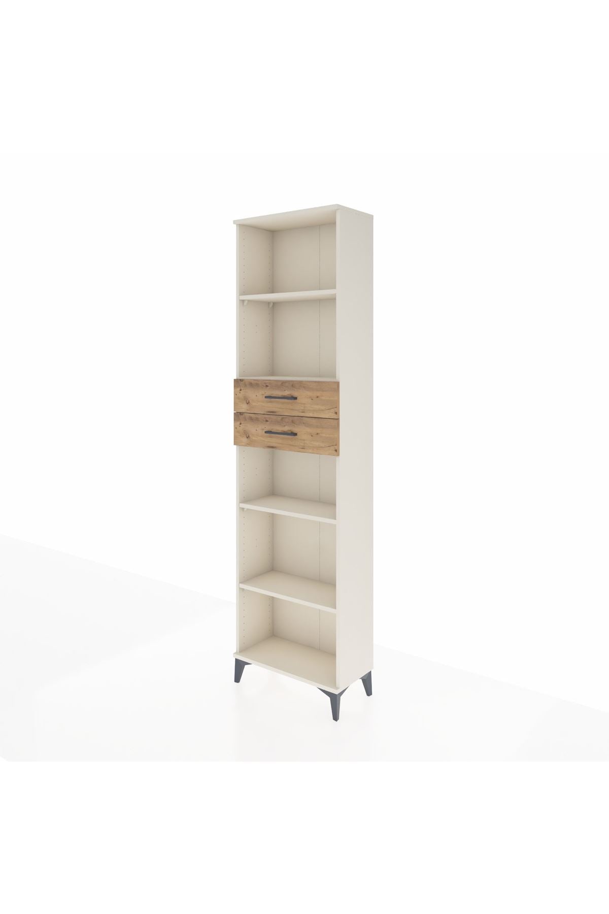 Arges Dolap 4 Raflı 2 Çekmeceli 60x30x221 Aytaşı-Çam