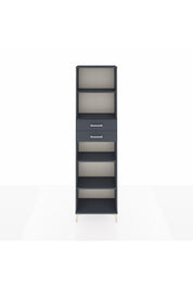 Arges Dolap 4 Raflı 2 Çekmeceli 60x30x221 Antrasit-Antrasit