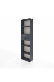 Arges Dolap 4 Raflı 2 Çekmeceli 60x30x221 Antrasit-Antrasit