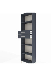 Arges Dolap 4 Raflı 2 Çekmeceli 60x30x221 Antrasit-Antrasit