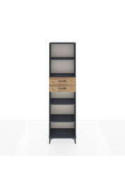 Arges Dolap 4 Raflı 2 Çekmeceli 60x30x221 Antrasit-Çam