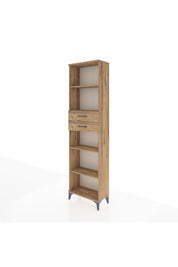 Arges Dolap 4 Raflı 2 Çekmeceli 60x30x221 Çam-Çam