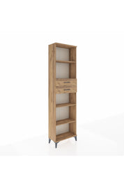 Arges Dolap 4 Raflı 2 Çekmeceli 60x30x221 Çam-Çam