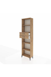 Arges Dolap 4 Raflı 2 Çekmeceli 60x30x221 Çam-Çam