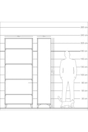 Arges Dolap 4 Raflı 88x30x221 Antrasit-Antrasit