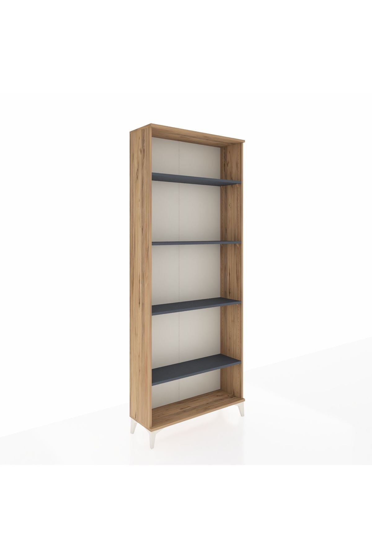 Arges Dolap 4 Raflı 88x30x221 Çam-Antrasit