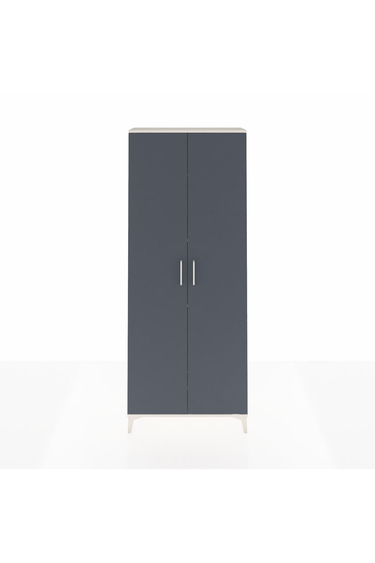 Arges Dolap 4 Raflı 2 Kapaklı 88x30x221 Aytaşı-Antrasit