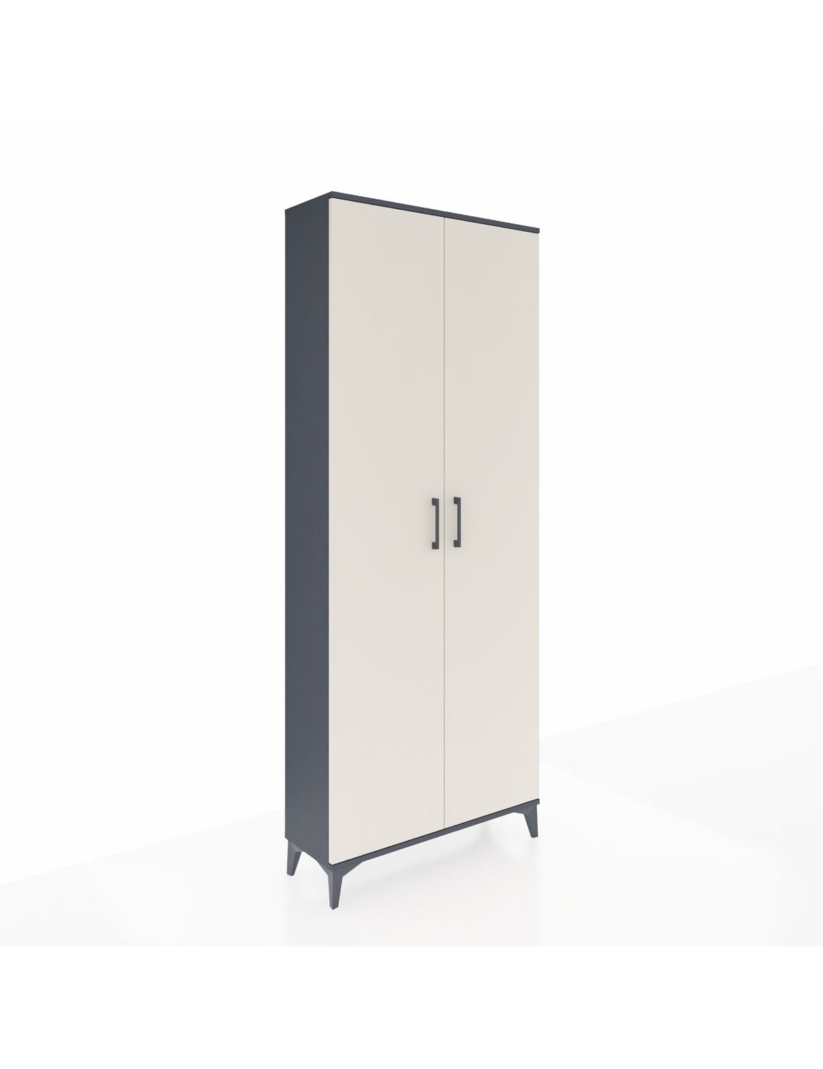 Arges Dolap 4 Raflı 2 Kapaklı 88x30x221 Antrasit-Aytaşı