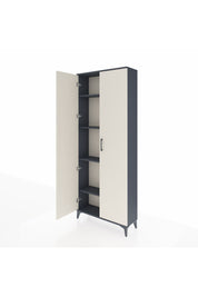 Arges Dolap 4 Raflı 2 Kapaklı 88x30x221 Antrasit-Aytaşı