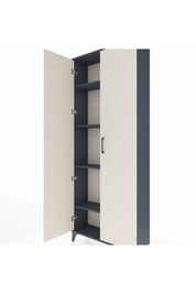 Arges Dolap 4 Raflı 2 Kapaklı 88x30x221 Antrasit-Aytaşı