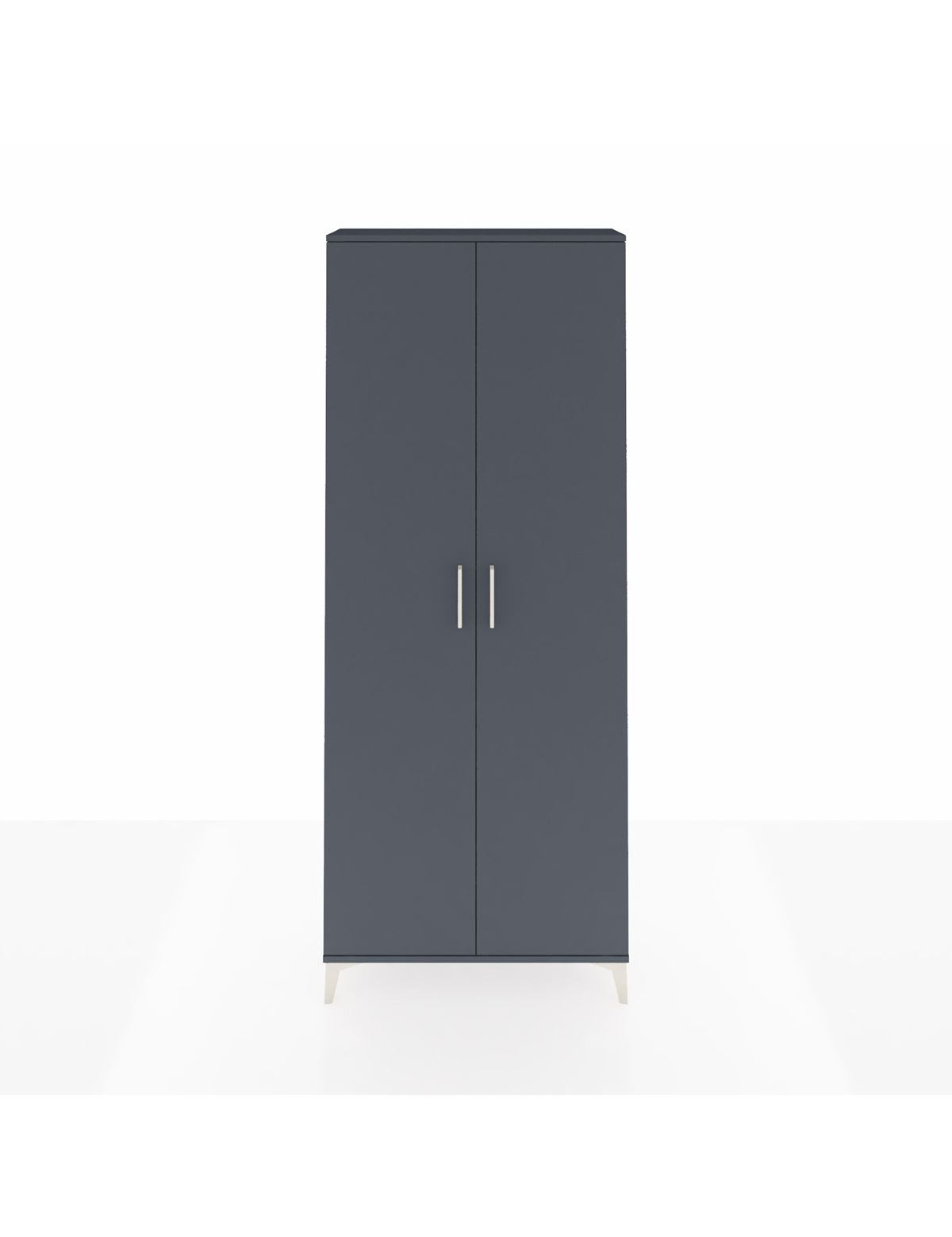 Arges Dolap 4 Raflı 2 Kapaklı 88x30x221 Antrasit-Antrasit