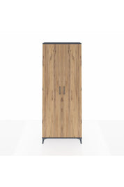 Arges Dolap 4 Raflı 2 Kapaklı 88x30x221 Antrasit-Çam