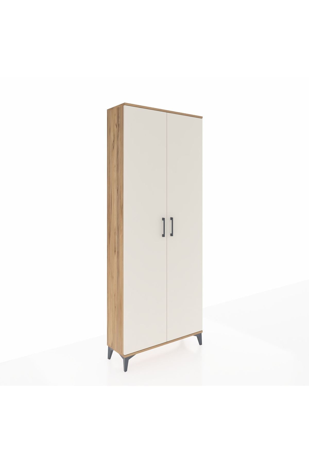 Arges Dolap 4 Raflı 2 Kapaklı 88x30x221 Çam-Aytaşı