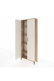 Arges Dolap 4 Raflı 2 Kapaklı 88x30x221 Çam-Aytaşı