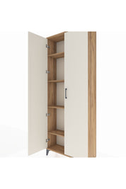 Arges Dolap 4 Raflı 2 Kapaklı 88x30x221 Çam-Aytaşı