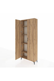 Arges Dolap 4 Raflı 2 Kapaklı 88x30x221 Çam-Çam