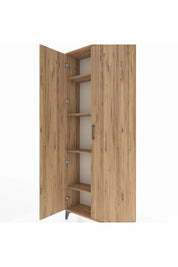 Arges Dolap 4 Raflı 2 Kapaklı 88x30x221 Çam-Çam