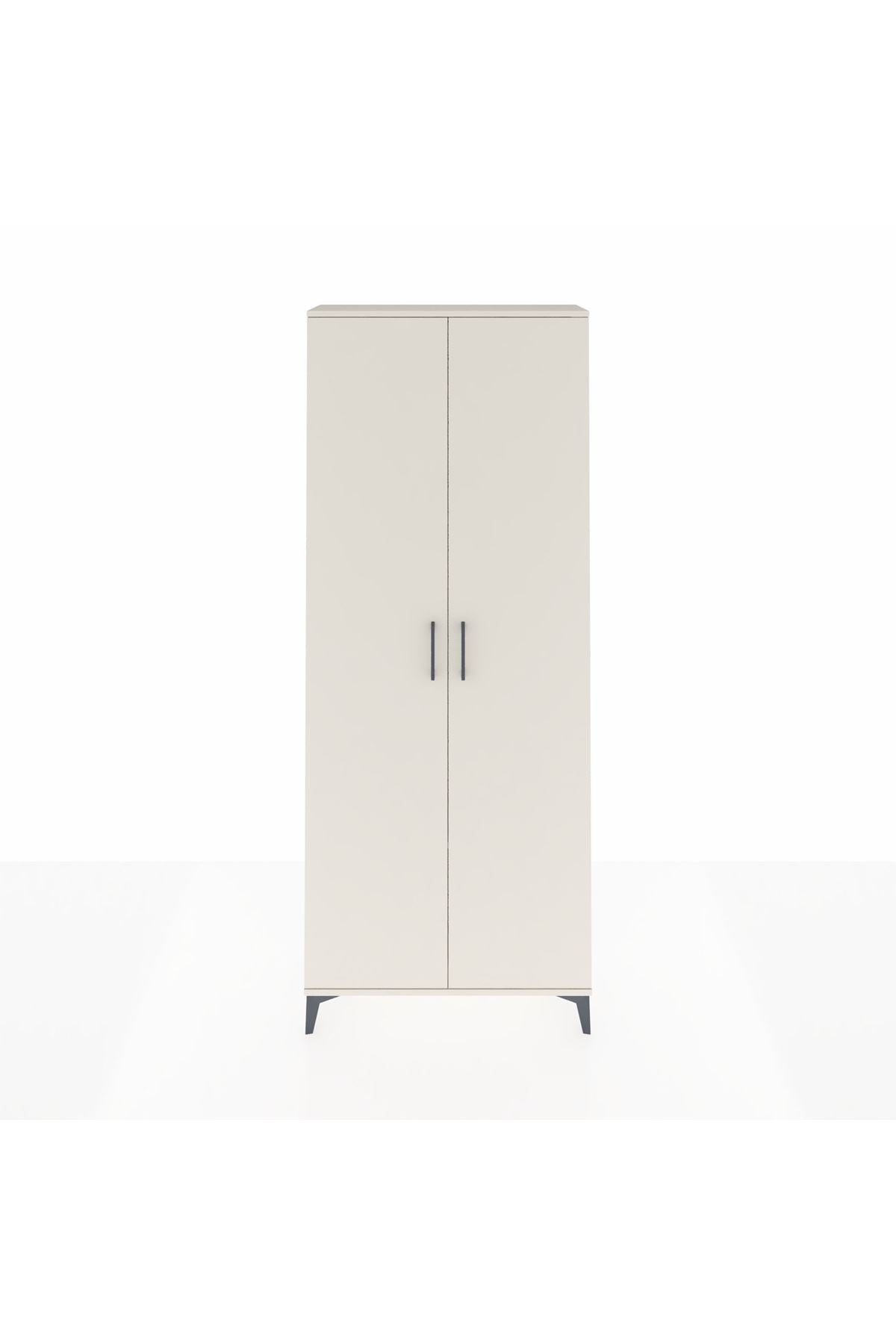 Arges Dolap 2 Raflı 2 Kapaklı Tek Askılı 88x30x221 Aytaşı-Aytaşı