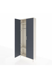 Arges Dolap 2 Raflı 2 Kapaklı Tek Askılı 88x30x221 Aytaşı-Antrasit