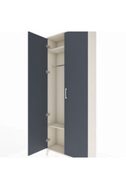 Arges Dolap 2 Raflı 2 Kapaklı Tek Askılı 88x30x221 Aytaşı-Antrasit