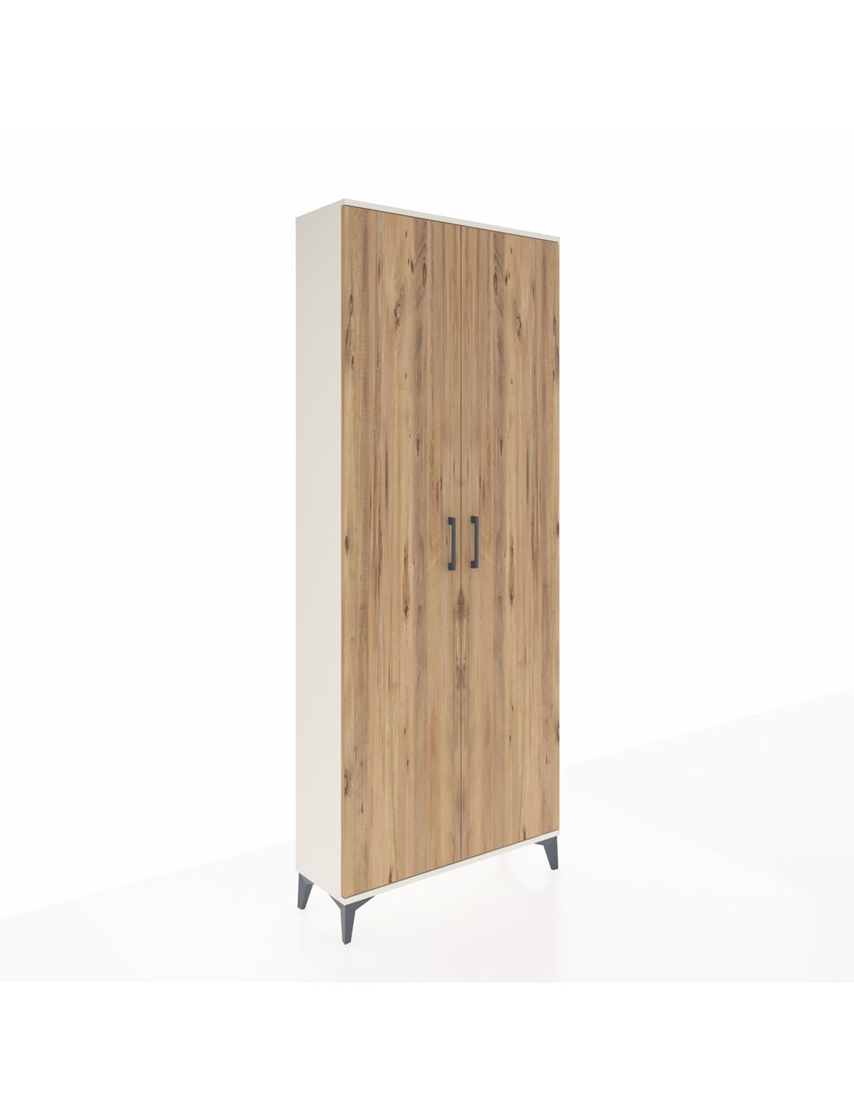 Arges Dolap 2 Raflı 2 Kapaklı Tek Askılı 88x30x221 Aytaşı-Çam