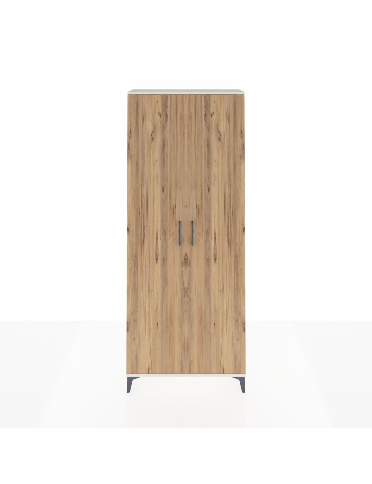 Arges Dolap 2 Raflı 2 Kapaklı Tek Askılı 88x30x221 Aytaşı-Çam