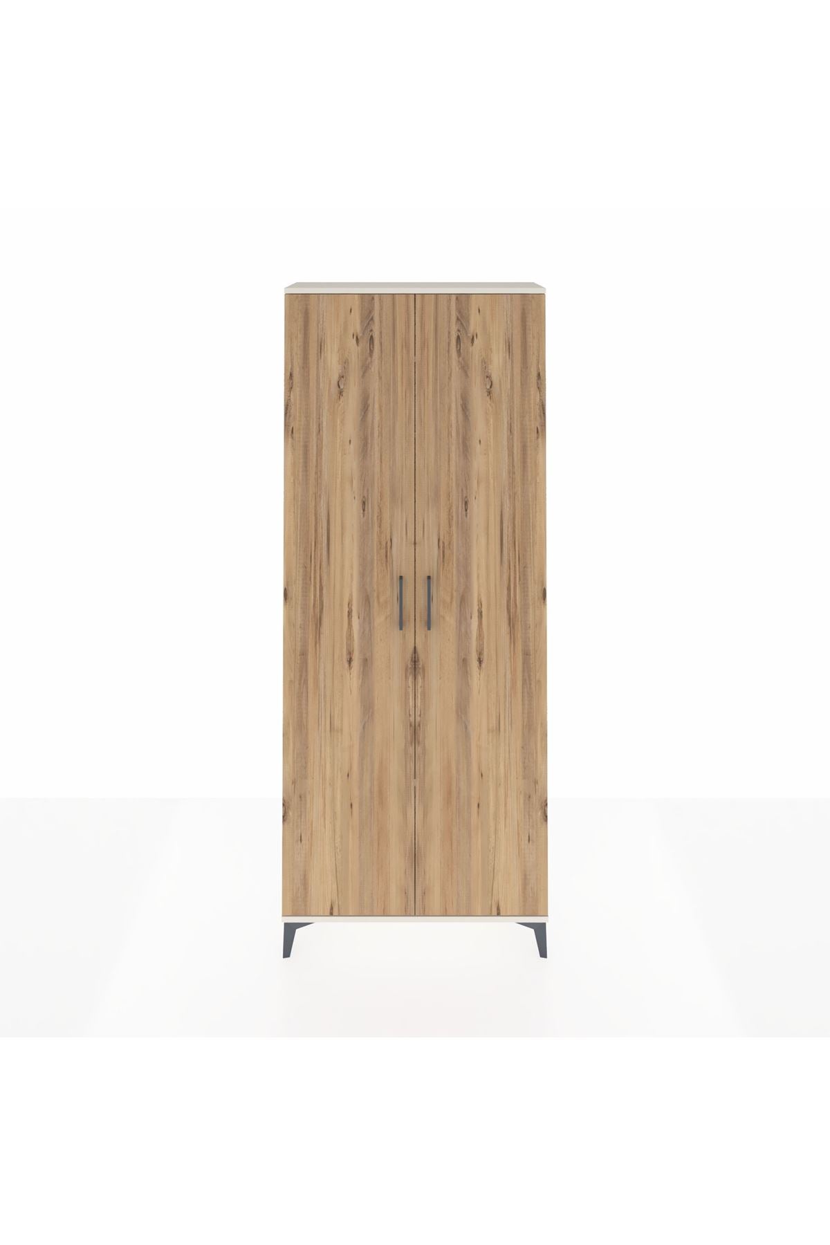 Arges Dolap 2 Raflı 2 Kapaklı Tek Askılı 88x30x221 Aytaşı-Çam