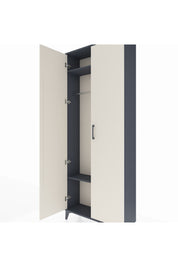 Arges Dolap 2 Raflı 2 Kapaklı Tek Askılı 88x30x221 Antrasit-Aytaşı