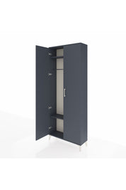 Arges Dolap 2 Raflı 2 Kapaklı Tek Askılı 88x30x221 Antrasit-Antrasit
