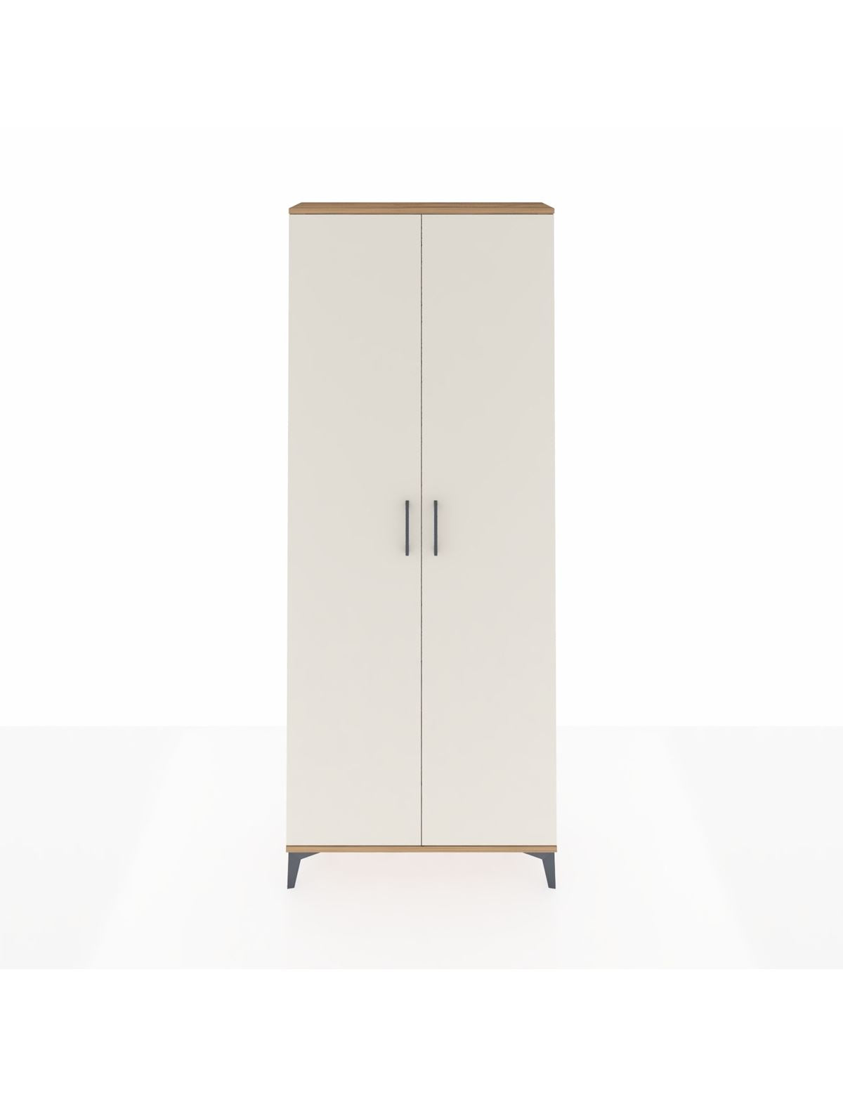 Arges Dolap 2 Raflı 2 Kapaklı Tek Askılı 88x30x221 Çam-Aytaşı