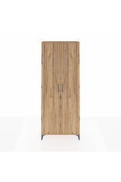 Arges Dolap 2 Raflı 2 Kapaklı Tek Askılı 88x30x221 Çam-Çam