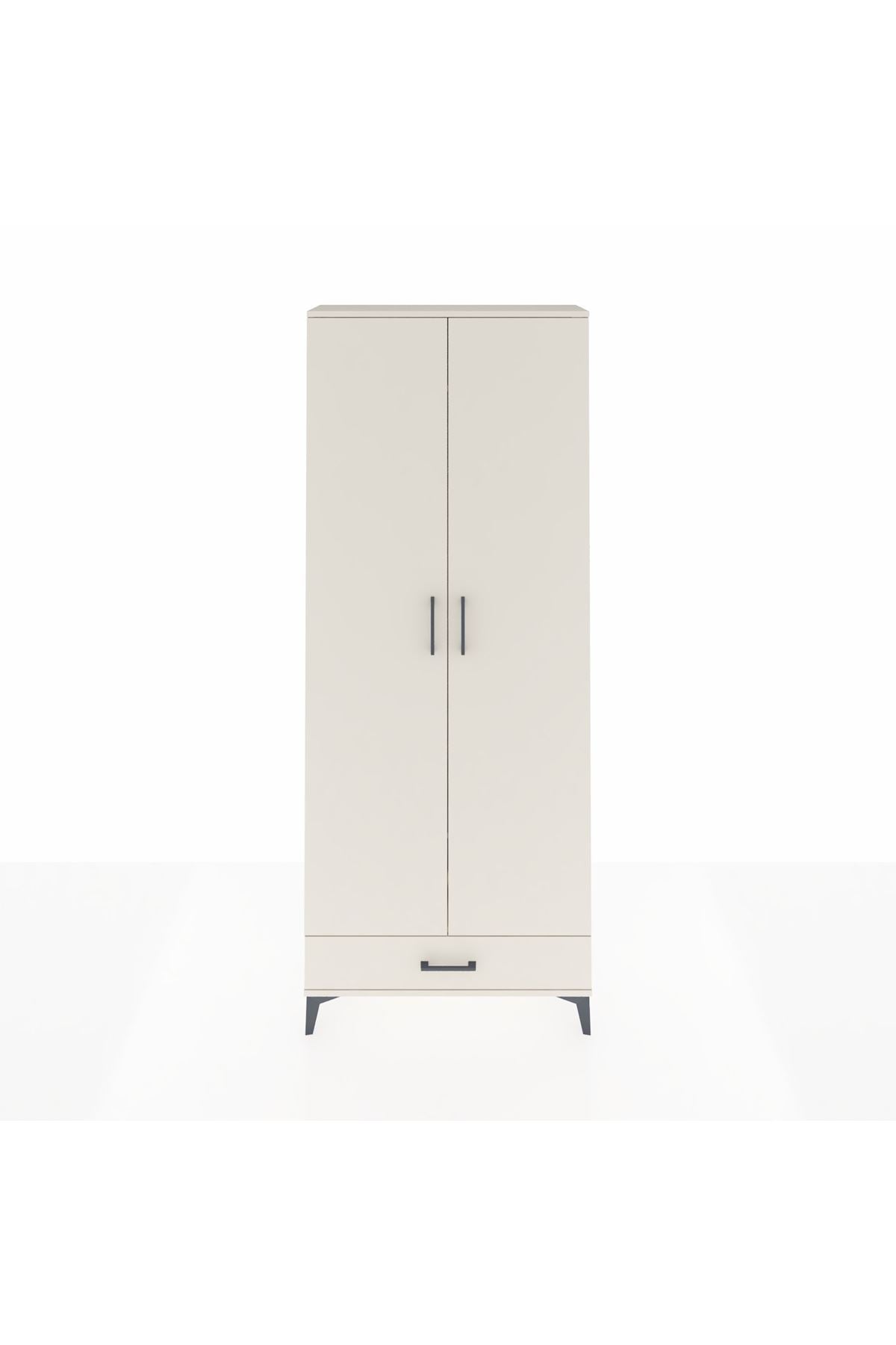 Arges Dolap 3 Raflı Tek Çekmeceli Tek Askılı 88x30x221 Aytaşı-Aytaşı