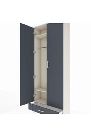 Arges Dolap 3 Raflı Tek Çekmeceli Tek Askılı 88x30x221 Aytaşı-Antrasit