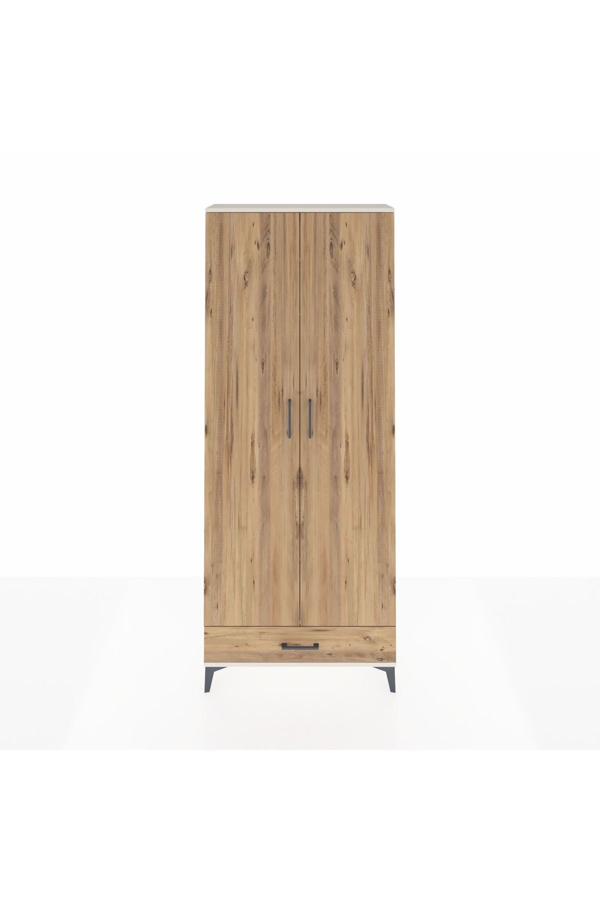 Arges Dolap 3 Raflı Tek Çekmeceli Tek Askılı 88x30x221 Aytaşı-Çam