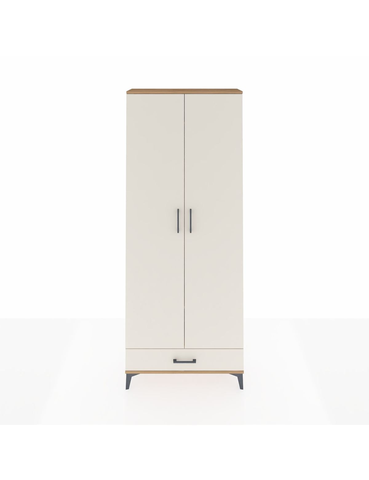 Arges Dolap 3 Raflı Tek Çekmeceli Tek Askılı 88x30x221 Çam-Aytaşı