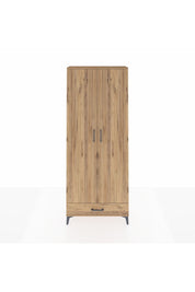 Arges Dolap 3 Raflı Tek Çekmeceli Tek Askılı 88x30x221 Çam-Çam