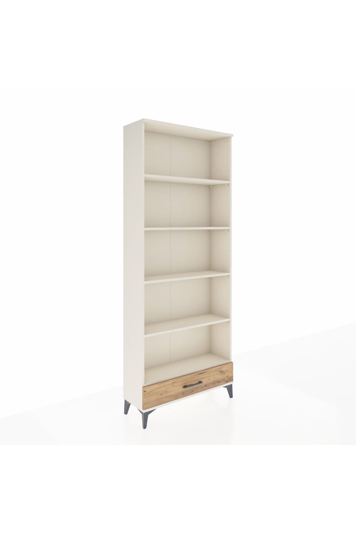 Arges Dolap 5 Raflı Tek Çekmeceli 88x30x221 Aytaşı-Çam