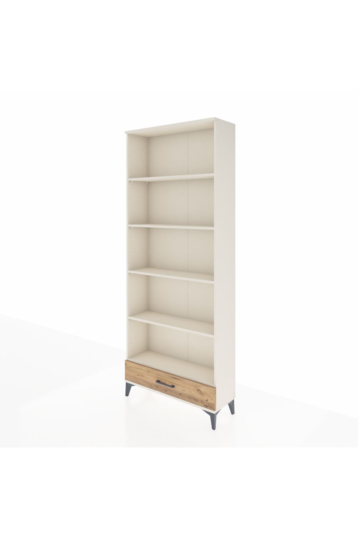 Arges Dolap 5 Raflı Tek Çekmeceli 88x30x221 Aytaşı-Çam