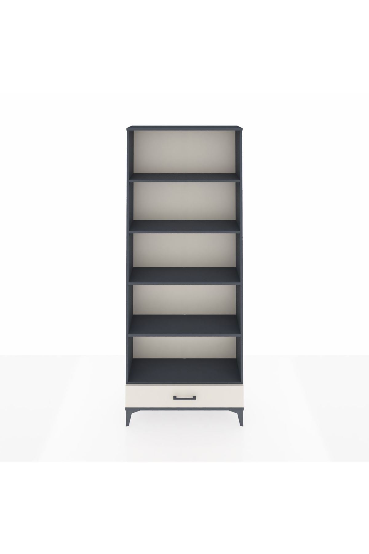 Arges Dolap 5 Raflı Tek Çekmeceli 88x30x221 Antrasit-Aytaşı