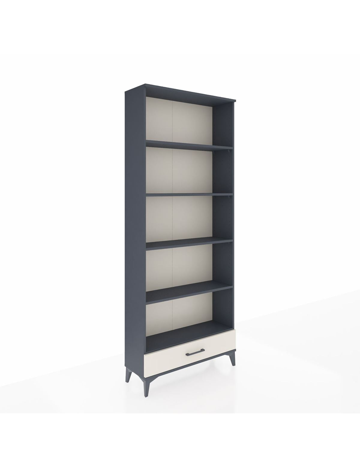 Arges Dolap 5 Raflı Tek Çekmeceli 88x30x221 Antrasit-Aytaşı